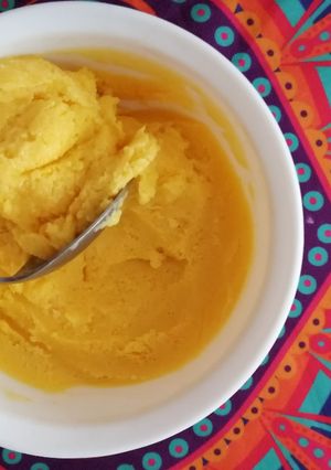 Una foto de Nieve de mango 🥭🍨