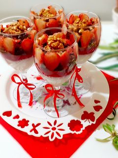 عکسی از دستور پودینگ ژله توت فرنگی(دسر توت فرنگی بمب انرژی)