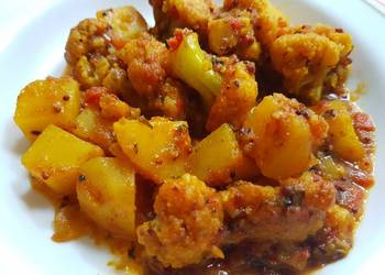 Easiest Way to Cook Yummy Indian Aloo Gobi  Curried Potato  Cauliflower