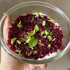 Whipped Paneer Cranberry Dip A picture of Whipped Paneer Cranberry Dip.