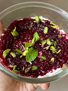 A picture of Whipped Paneer Cranberry Dip.
