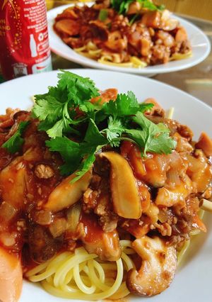 Hình của món Mì Spaghetti thập cẩm.