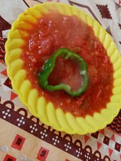 صورة لوصفة قلاية البندوة مع الفلفل الحلو 🍅🍅