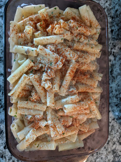 Una foto de Pasta con salsa de berenjenas ahumadas