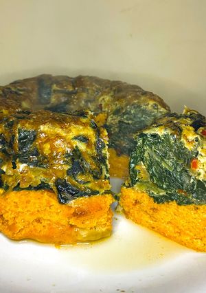 Una foto de 🌱budín salado de espinaca y calabaza🌱