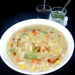 A picture of Veg sweet corn soup.