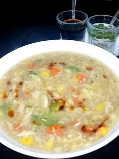 A picture of Veg sweet corn soup.