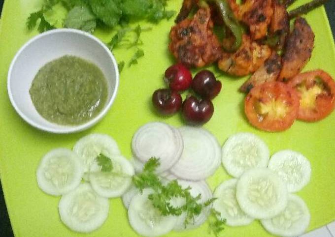 Recipe of Quick Grilled vegetables with barbeque sauce