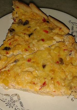 Una foto de Tarta de pollo y champiñones