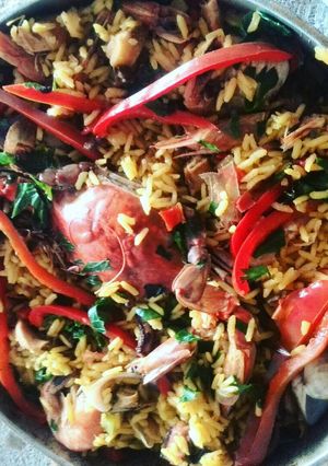 Una foto de Arroz con mariscos
