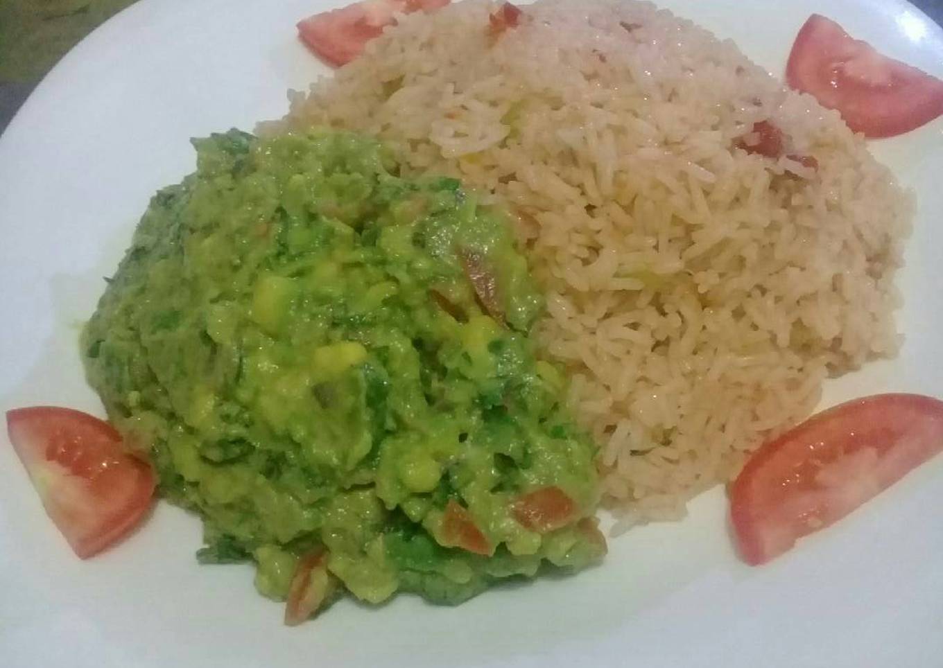 Fried rice and Guacamole