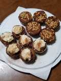 Spice Cupcakes wt Zucchini, Raisins, & Butterscotch Filling