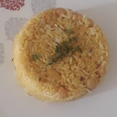 A picture of Chole rice.