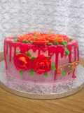 Layer cake mousse framboise