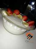 Semo pudding with fruits