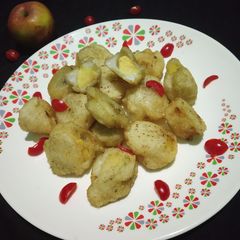 A picture of Falhari Apple🍎pakoda (shivratri special).