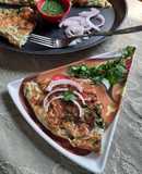 Spinach Frittata with green chutney