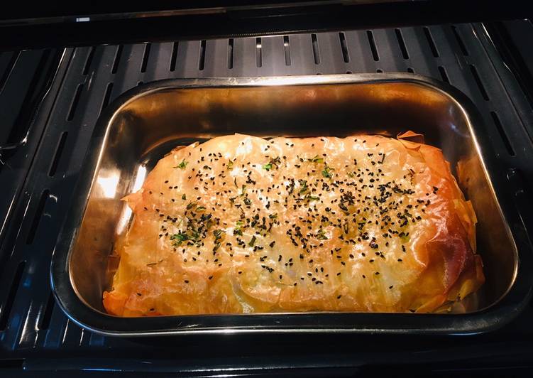 Recipe of Award-winning Vegan spanakopita (spinach pie) #bakingcontest