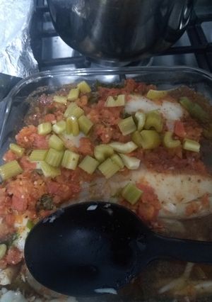 Una foto de Filete de tilapia en hornito electrónico