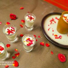 A picture of Thandai milkshake Shots.