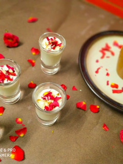 A picture of Thandai milkshake Shots.
