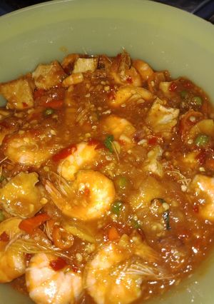 Foto resep Udang saos padang super hot