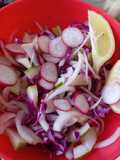 Ensalada vegana fresca multicolor