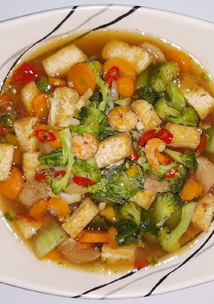 Foto resep Capcay Tahu Udang