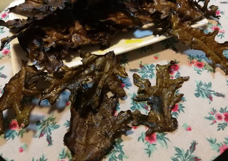 Chips de kale vegetariana