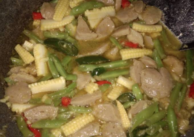 Resep Tumis Buncis Bakso Bikin Ketagihan Oleh Terrys Recipt Cookpad