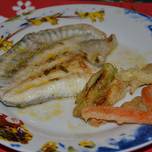 Rodaballo en salsa Meunière y tempura de verduras