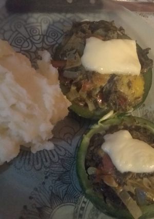 Una foto de Zapallo de espinaca con puré