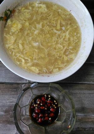 Foto resep Sup jagung telur