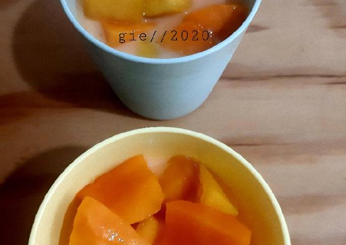 Resep gampang buat Es Mangga  nagih banget