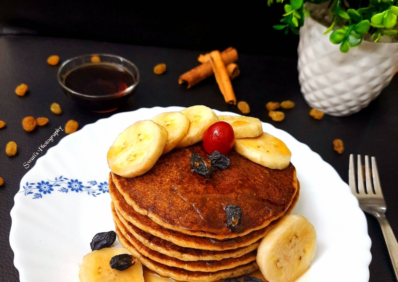 Whole wheat Banana Pancake, Eggless