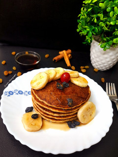 A picture of Whole wheat Banana Pancake, Eggless.