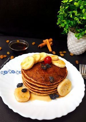 A picture of Whole wheat Banana Pancake, Eggless.