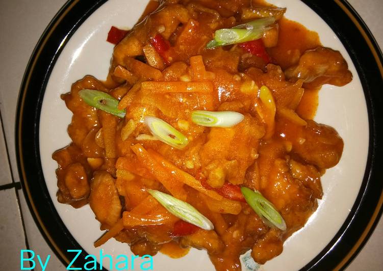 Bagaimana Menyiapkan Chicken Fillet Crispy Saus Asam Manis_ Menu Simple by Zahara yang Enak Banget
