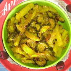 A picture of Simple sabji (alu karela).