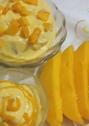 A picture of Delicious Mango Shrikhand Recipe.