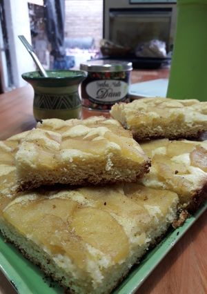 Una foto de Tarta de manzana apta APLV
