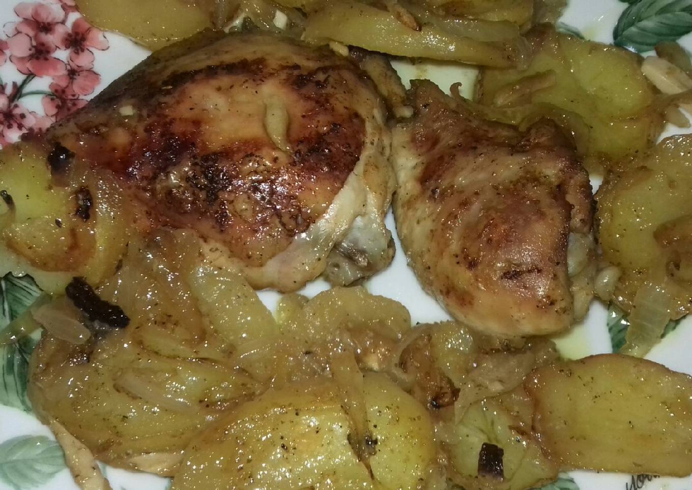 Pollo al horno al limón