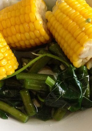 Foto resep Bening bayam kacang jagung manis