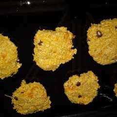 A picture of Galletas de avena, calabaza y zanahoria 🥕😋.