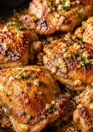 Una foto de Pollo al ajillo