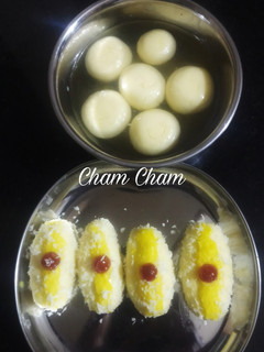 Cham cham & Rasgulla gujarati sweets (Cham cham & Rasagulla recipe in tamil) செய்முறை முக்கிய புகைப்படம்