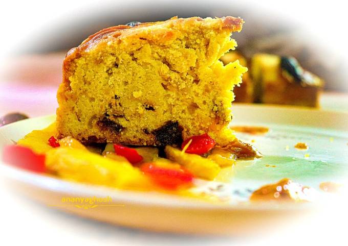 Mango and dates pound cake