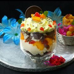 Oreo mango cream Dessert A picture of Oreo mango cream Dessert.