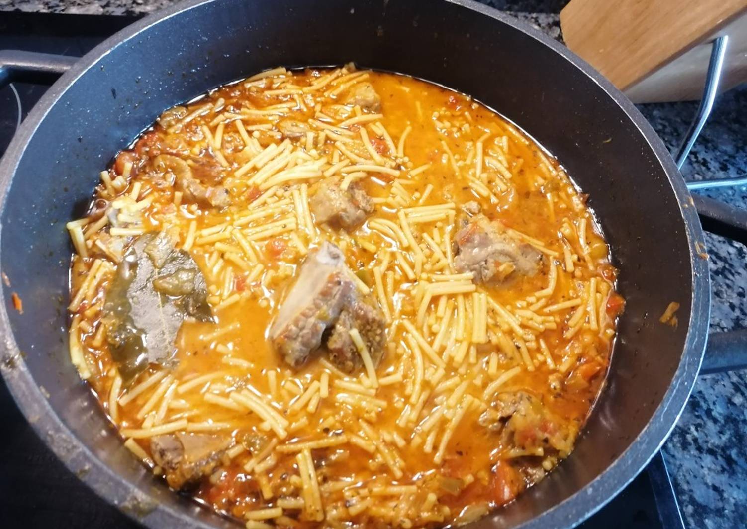 49. Fideos a la cazuela con costillas Receta de Marta W- Cookpad