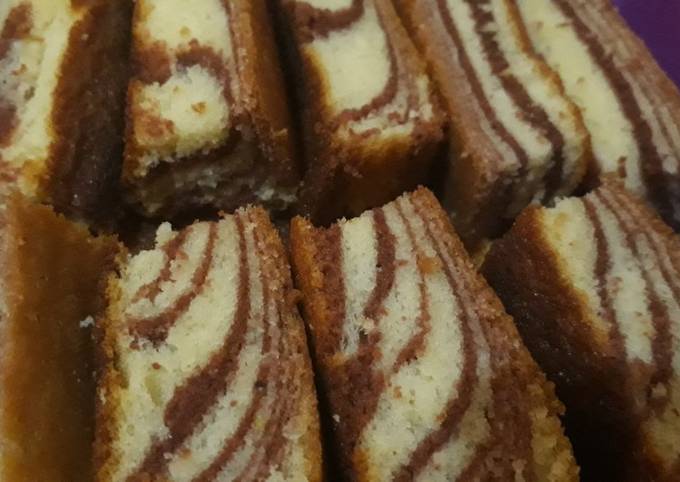 Zebra Cake Putih Telur